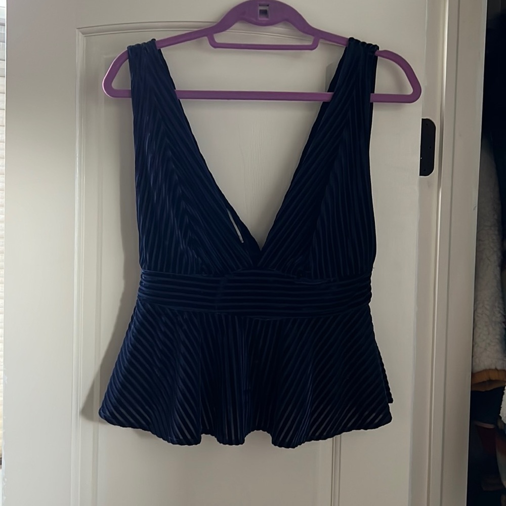 Urban Outfitters Velvet Peplum Top